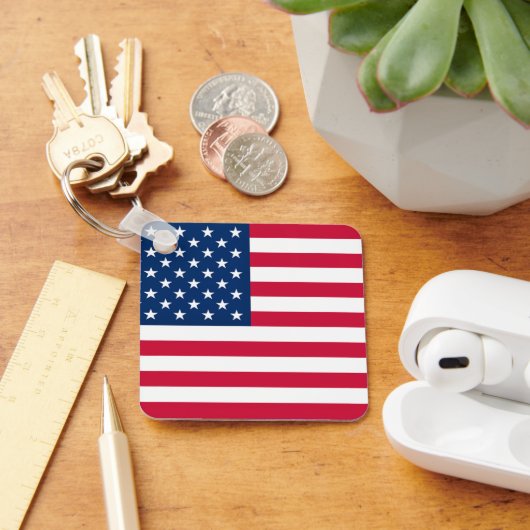 アメリカ国旗のキーチェーン愛国的贈り物 キーホルダー (デスク)