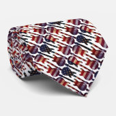 アメリカ国旗のギターアート ネクタイ (ロール)