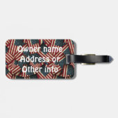 アメリカ国旗のギターアート ラゲッジタグ (裏面横)