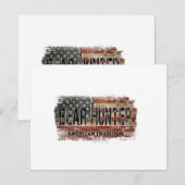 アメリカ国旗のクマ狩り セーブザデート (正面/裏面)