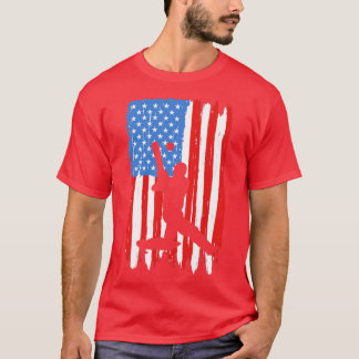 アメリカ国旗のクリケット Tシャツ