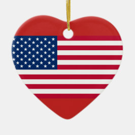 アメリカ国旗のクリスマスオーナメント セラミックオーナメント