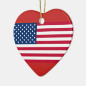 アメリカ国旗のクリスマスオーナメント セラミックオーナメント (左)