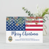 アメリカ国旗のクリスマスロ企業のゴ愛国心 シーズンカード (スタンド正面)