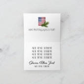 アメリカ国旗のクリスマス/ホリデーカード シーズンカード (内部)