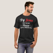 アメリカ国旗のクロス・イエス Tシャツ (正面フル)