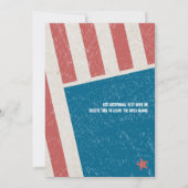 アメリカ国旗のグリンガル・スタイルの独立記念日パーティー 招待状 (裏面)