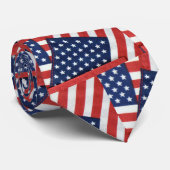 アメリカ国旗のコラージュ ネクタイ (ロール)