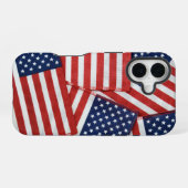 アメリカ国旗のコレクション iPhone 16ケース (裏面横)