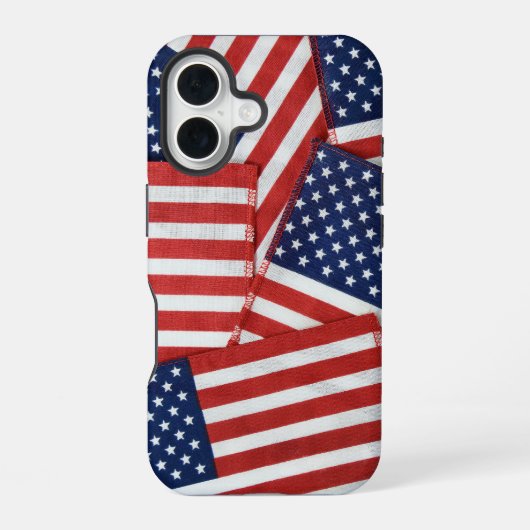 アメリカ国旗のコレクション iPhone 16ケース (裏面)