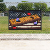 アメリカ国旗のコーンホール 横断幕 (インサイチュ)