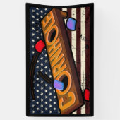 アメリカ国旗のコーンホール 横断幕 (縦)