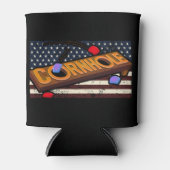 アメリカ国旗のコーンホール 缶クーラー (正面)