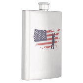 アメリカ国旗のゴルファー フラスク (右)