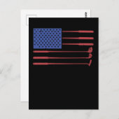 アメリカ国旗のゴルフUSA愛国的なゴルフ ポストカード (正面/裏面)