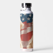 アメリカ国旗のゴールデンレトリバー ウォーターボトル (右面)