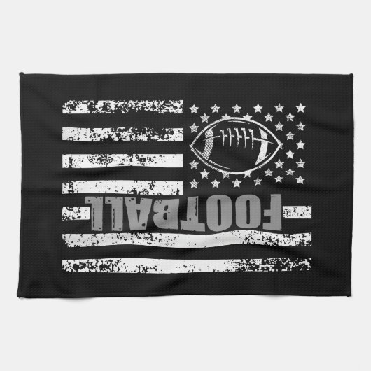アメリカ国旗のサッカー愛国的なサッカー キッチンタオル (横)