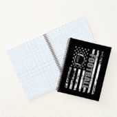 アメリカ国旗のサッカー愛国的なサッカー ノートブック (内部)