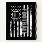 アメリカ国旗のサッカー愛国的なサッカー ノートブック (裏面)