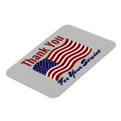 アメリカ国旗のサービスをありがとう マグネット (左側)