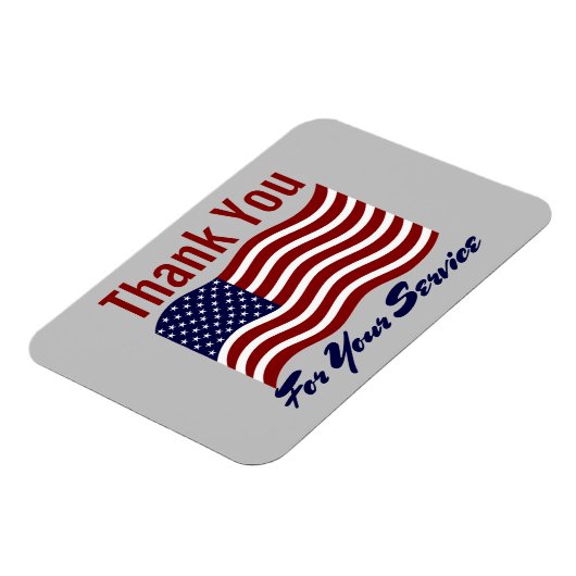 アメリカ国旗のサービスをありがとう マグネット (左側)