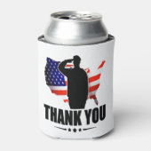 アメリカ国旗のサービスをありがとう 缶クーラー (缶正面)
