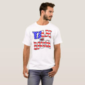 アメリカ国旗のシャツ付きのリッチに課税 Tシャツ (正面フル)