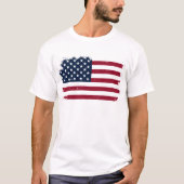 アメリカ国旗のシャツ、7月4日Tシャツ Tシャツ (正面)