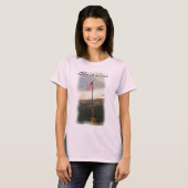 アメリカ国旗のシャツ Tシャツ (正面フル)