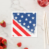 アメリカ国旗のシャツUSA愛国的スターストライプズ スタンダードカクテルナプキン (インサイチュ)