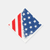 アメリカ国旗のシャツUSA愛国的スターストライプズ スタンダードカクテルナプキン (角)