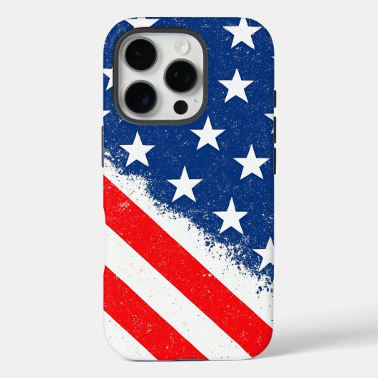 アメリカ国旗のシャツUSA愛国的スターストライプズ Case-Mate iPhoneケース (裏面)