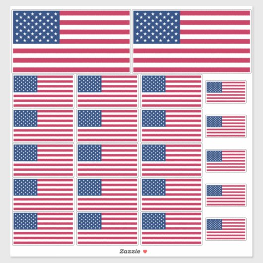 アメリカ国旗のシールをたくさん シール (シート)