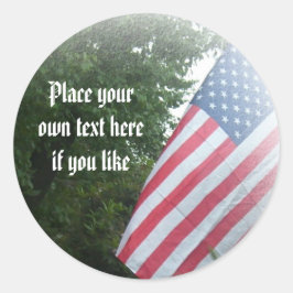 アメリカ国旗のシール ラウンドシール