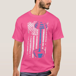 アメリカ国旗のジムとフィットネス重量挙げギフト Tシャツ