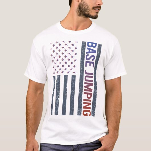 アメリカ国旗のジャンピング Tシャツ (正面)
