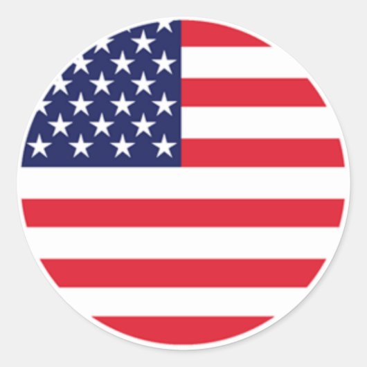 アメリカ国旗のスタッカーズバイバートン ラウンドシール (正面)