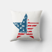 アメリカ国旗のスターグランジヴィンテージTシャツ クッション (裏面)