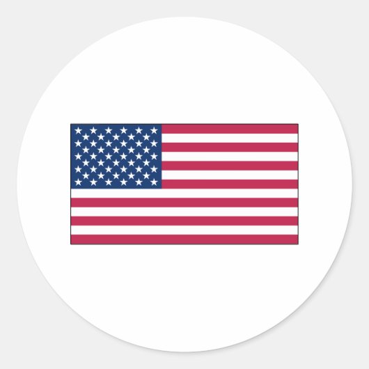 アメリカ国旗のステッカーシート ラウンドシール (正面)