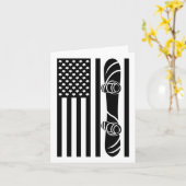 アメリカ国旗のスノーボードアパレル – Snowboarding Sno カード (黄色い花)