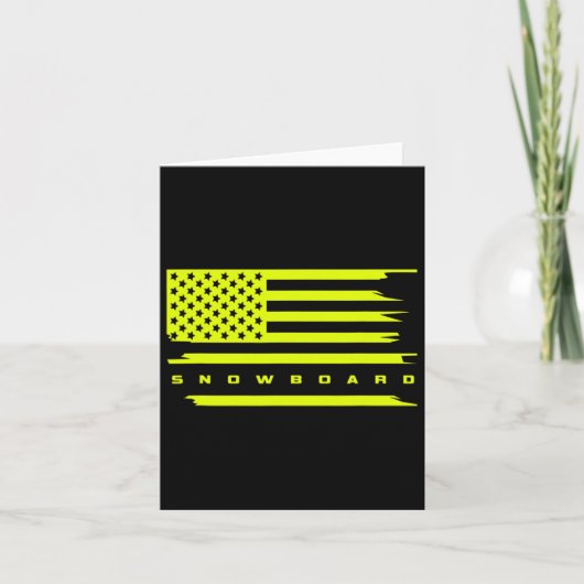 アメリカ国旗のスノーボードアパレル – Snowboarding Sno カード (正面)