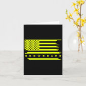 アメリカ国旗のスノーボードアパレル – Snowboarding Sno カード (黄色い花)