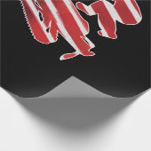 アメリカ国旗のスノーモービル冬のスノーモービル ラッピングペーパー (角)