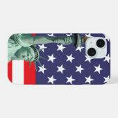 アメリカ国旗のスマホケース iPhone 15ケース (裏面横)