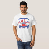 アメリカ国旗のスローガンティー Tシャツ (正面フル)