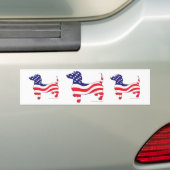 アメリカ国旗のダシュント バンパーステッカー (車上)