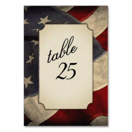 アメリカ国旗のダメージ加工テーブルナンバー テーブルナンバー