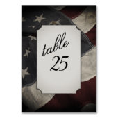 アメリカ国旗のダメージ加工テーブルナンバー テーブルナンバー (裏面)