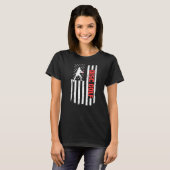 アメリカ国旗のディスクゴルフ Tシャツ (正面フル)