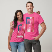 アメリカ国旗のディスクゴルフ Tシャツ (ユニセックス)